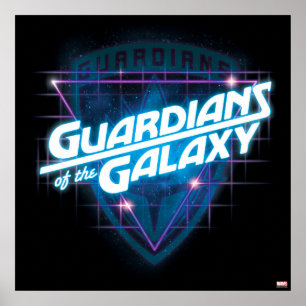 Poster Gardiens de la Galaxie   Logo Retro