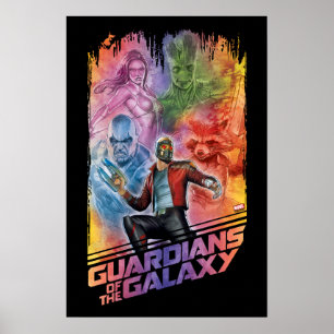 Poster Gardiens de la Galaxie Technicolor Crew