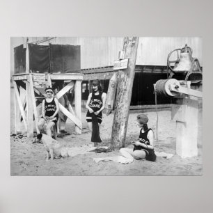 Poster Gardiens de tricot, début des années 1900