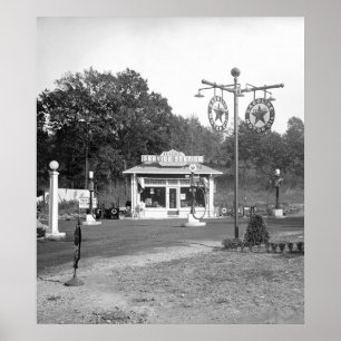 Poster Gare ancienne de 1925