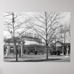 Poster Gare ancienne de 1925