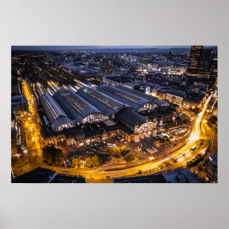 Poster Gare centrale de Francfort-sur-le-Main FFM HBF