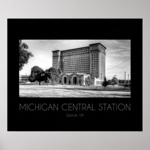 Poster Gare centrale du Michigan