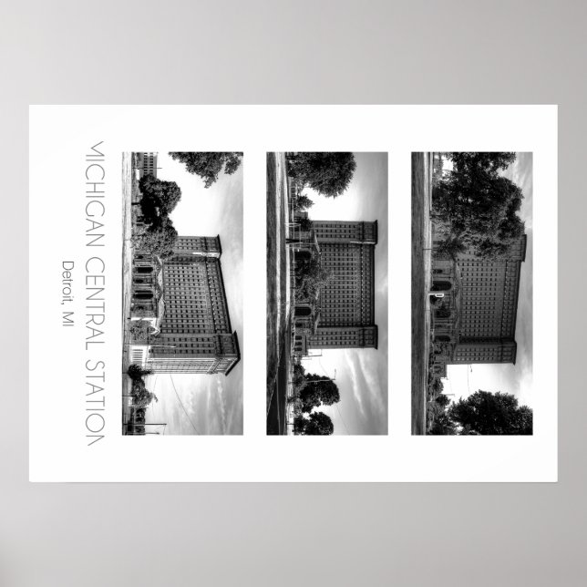 Poster Gare centrale du Michigan (Devant)