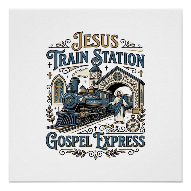 Poster Gare de Jésus Gospel Express Jésus Gare de Jésus (Devant)