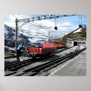 Poster Gare de Kleine Scheidegg en Suisse