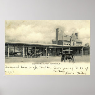 Poster Gare de Montclair, New Jersey 1905 Vintage