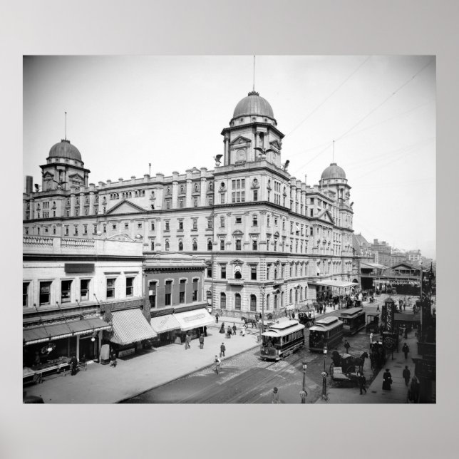Poster Gare Grand Central : 1900 (Devant)