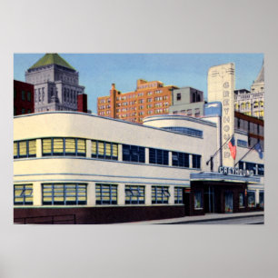Poster Gare routière de Cincinnati Ohio Greyhound