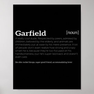 Poster Garfield est un Cool Dude Fun Compliment