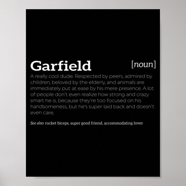 Poster Garfield est un Cool Dude Fun Compliment (Devant)