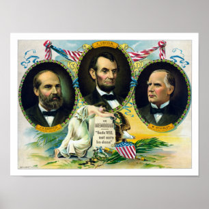 Poster Garfield, Lincoln, et McKinley -- Dans Memoriam