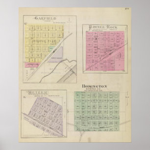 Poster Garfield, roche de Pawnee, Heizer, Hoisington, le