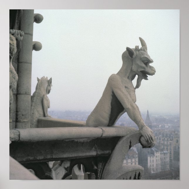 Poster Gargoyle de la balustrade de la Grande (Devant)
