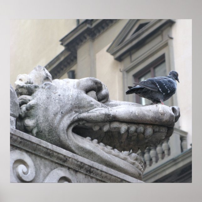 Poster Gargoyle médiéval (Devant)