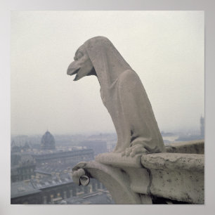 Poster Gargoyle sur la balustrade de la Grande
