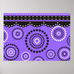 Poster Garland ARTdeco noir blanc + votre couleur de dos