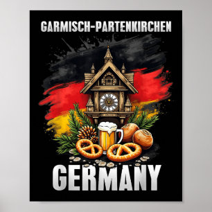 Poster Garmisch partenkirchen Allemagne Souvenir Voyage