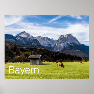 Poster Garmisch Partenkirchen Alpes Bavière Allemagne
