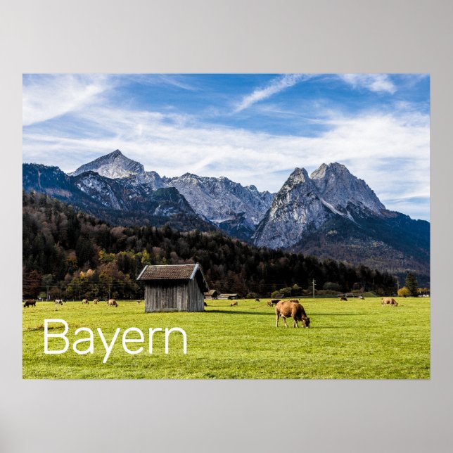 Poster Garmisch Partenkirchen Alpes Bavière Allemagne (Devant)