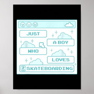 Poster Gars geek nerd cool gamer pc qui aime le ska