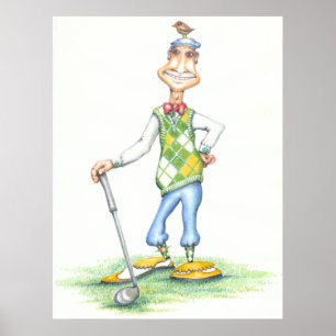 Poster Gary l'affiche du golfeur