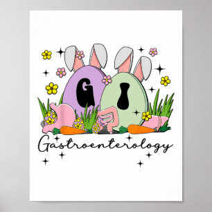 Poster Gastroentérologie Gi Nurse Easter Bunny Endoscopie