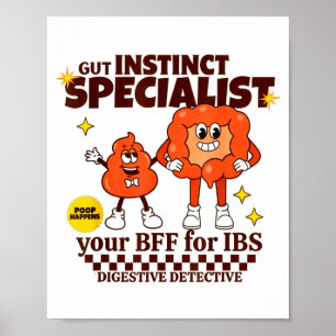 Poster Gastroentérologue Intestin Rétro Cadeau Ibs Gi Nur