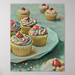 Poster Gâteau à la crème glacée