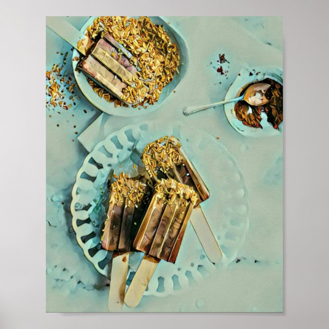 Poster Gâteau à la crème glacée (Devant)