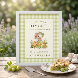 Poster Gâteau aux groseilles de l'oie idiote Baby Shower