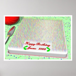 Poster Gâteau d'anniversaire de Jésus