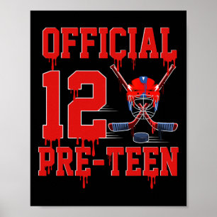 Poster Gâteau de 12e anniversaire officiel de pré-adolesc