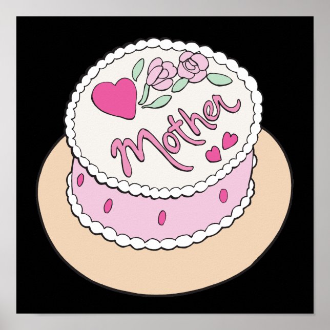 Poster Gâteau de la fête des mères (Devant)