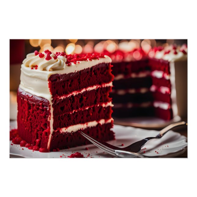 Poster Gâteau de velours rouge (Devant)