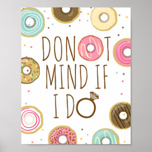 Poster Gâteau Donut Si Ça Me Dit Enterrement de Vie de Je