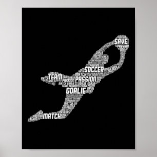 Poster Gâteau en forme de donut jouant au football drôle