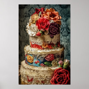Poster Gâteau mariage
