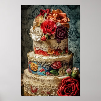 Poster Gâteau mariage