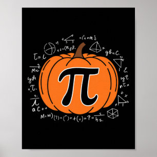 Poster Gâteau Pumpkin Pi Prof De Maths Drôle Halloween Me