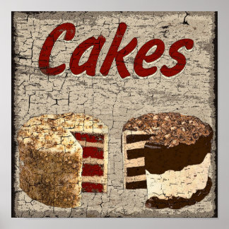 Poster Gâteaux