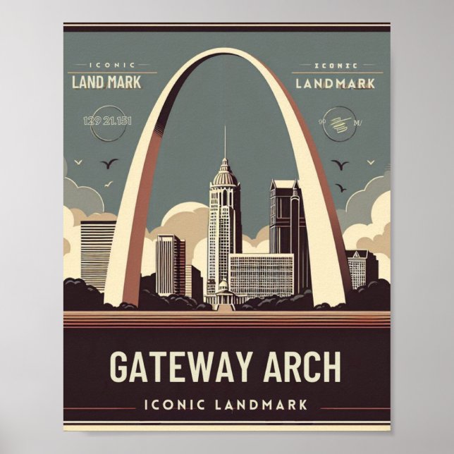 Poster Gateway Arch - St. Louis, Missouri (Devant)