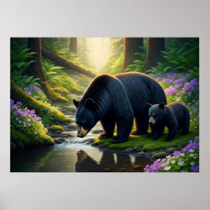 Poster Gatlinburg Smoky Mountains : Black Bear Harmony