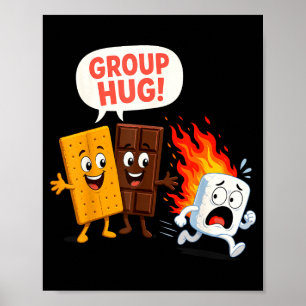 Poster Gaufre marshmallow drôle 