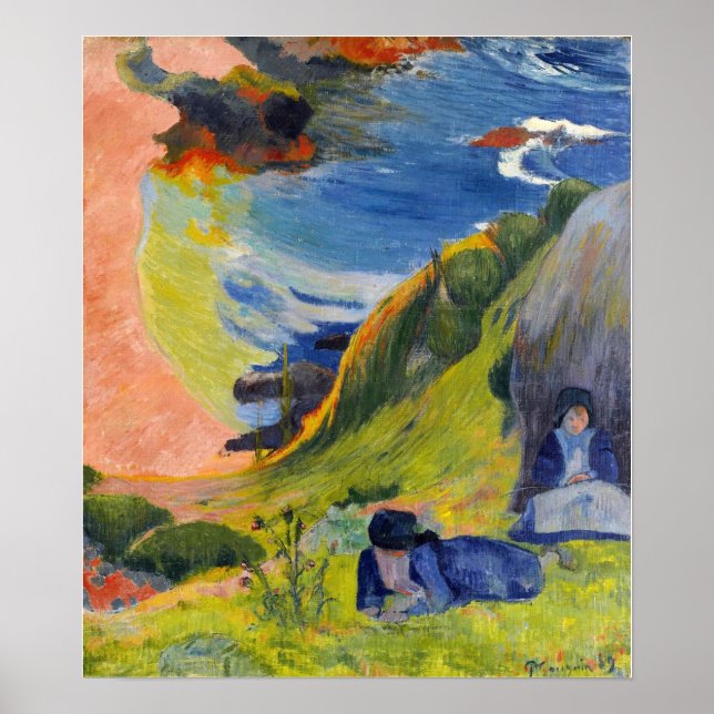 Poster Gauguin - Au-Dessus De La Mer 1889 (Devant)