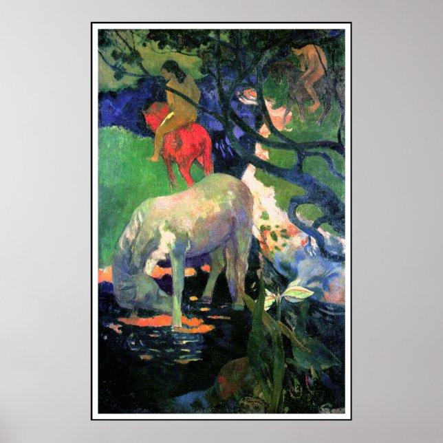 Poster Gauguin Imprimer : Le Cheval Blanc (Devant)