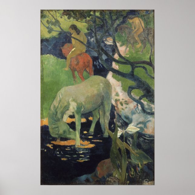 Poster Gauguin - Le Cheval Blanc 1898 (Devant)