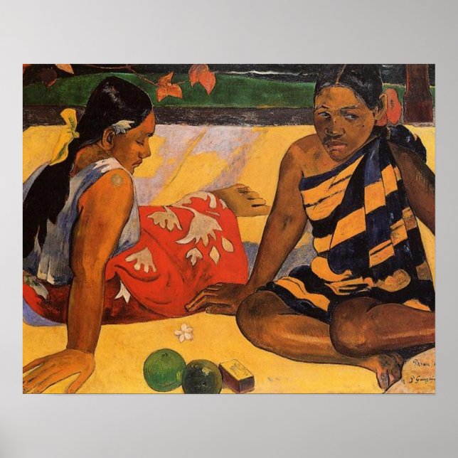 Poster Gauguin Polynésie Française Tahiti Femmes Peinture (Devant)