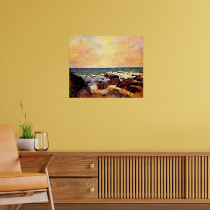 Poster Gauguin - Rochers et Mer,