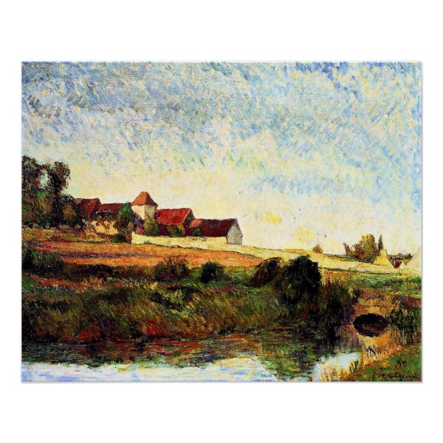 Poster Gauguin - The Farm in Grue, (Devant)